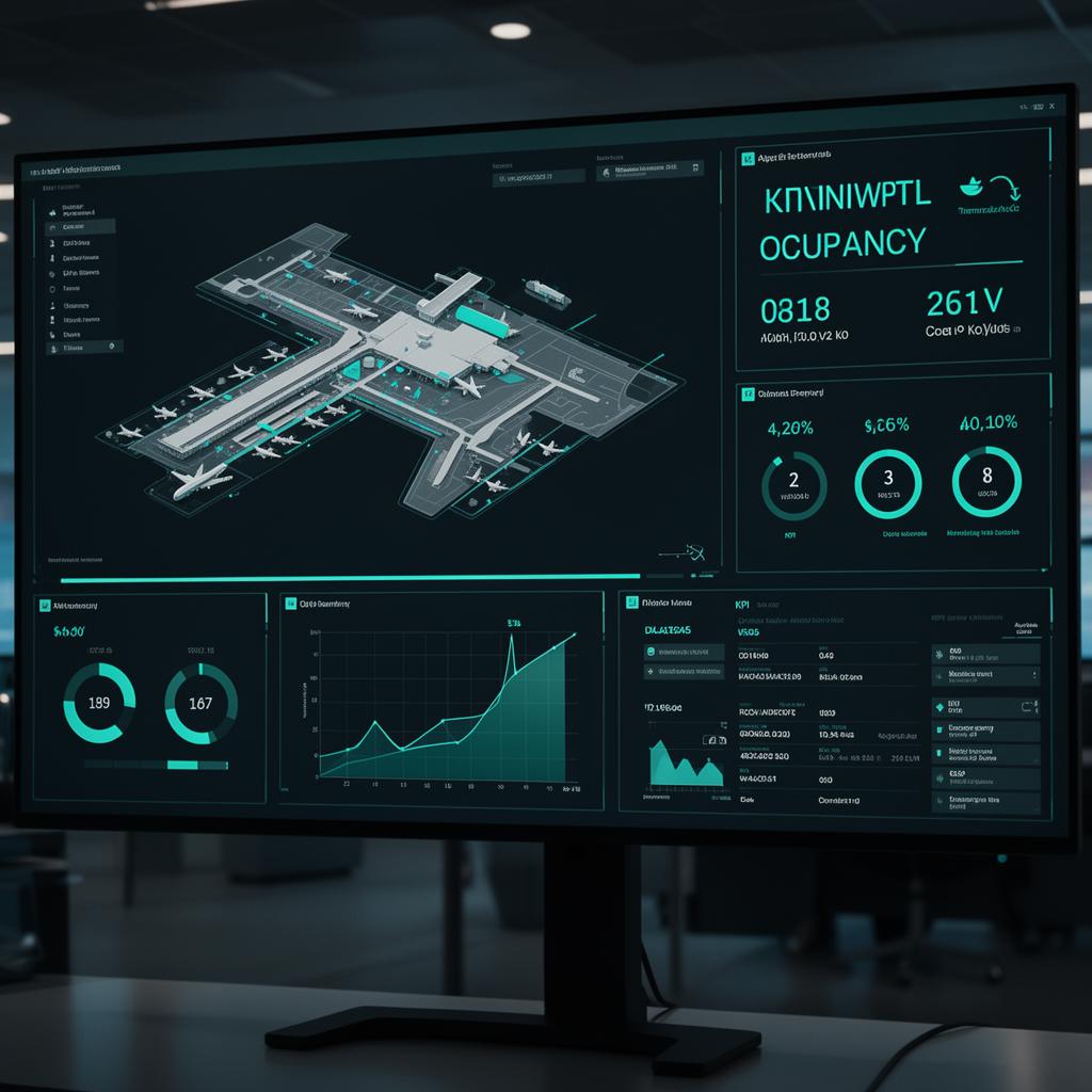Indicative dashboard — Perth Airport style operations view